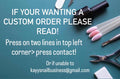 CUSTOM ORDER INFO!!!!